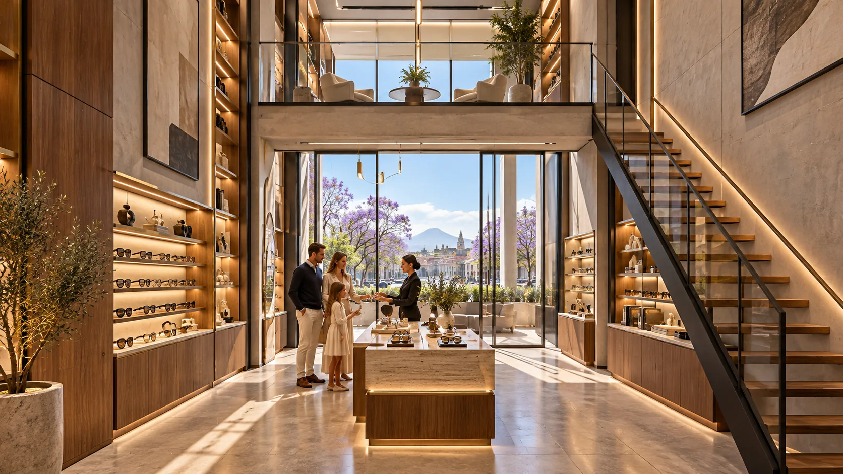 Local 204 a doble altura de 6 m con escaparate y tapanco, acondicionado como boutique con una familia